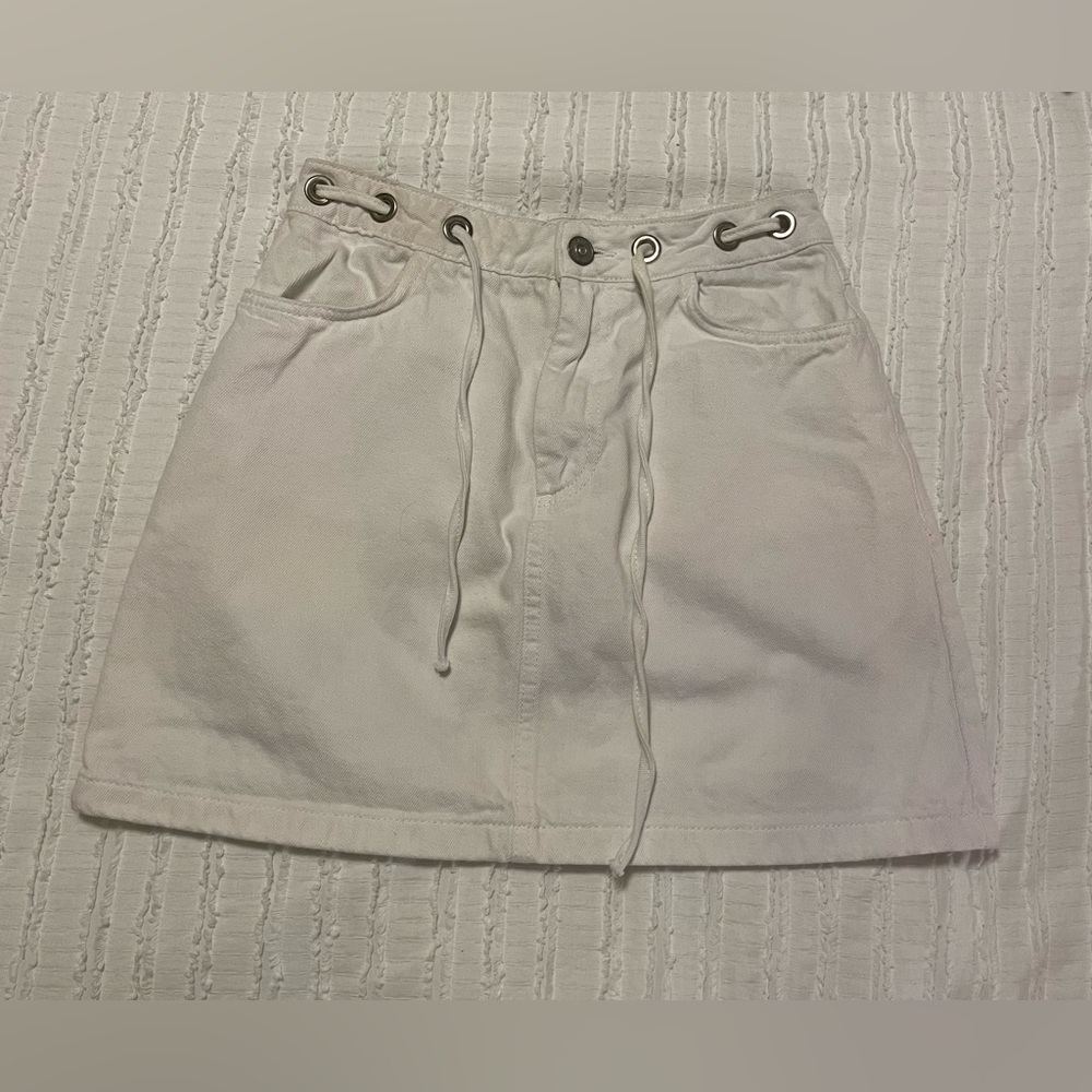 Urban Outfitters BDG White Denim Mini Skirt